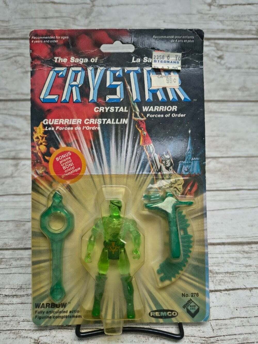Vintage Remco The Saga of Crystar Warbow Carded Action Figure